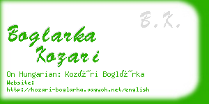boglarka kozari business card